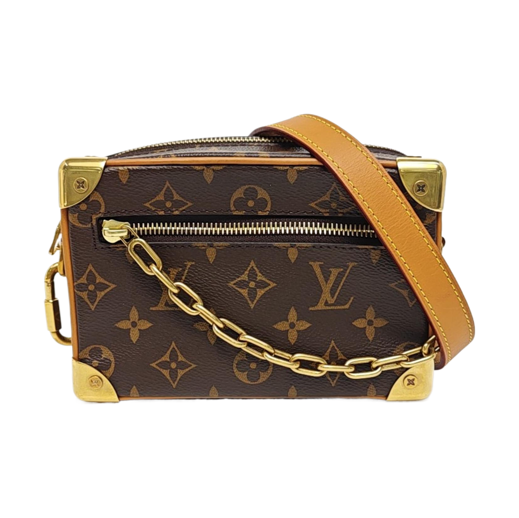 SOFT TRUNK Mini Monogram Coated Canvas Brown