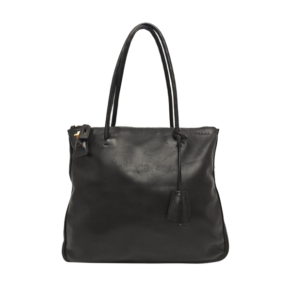 Calfskin Top Handle Bag Brown