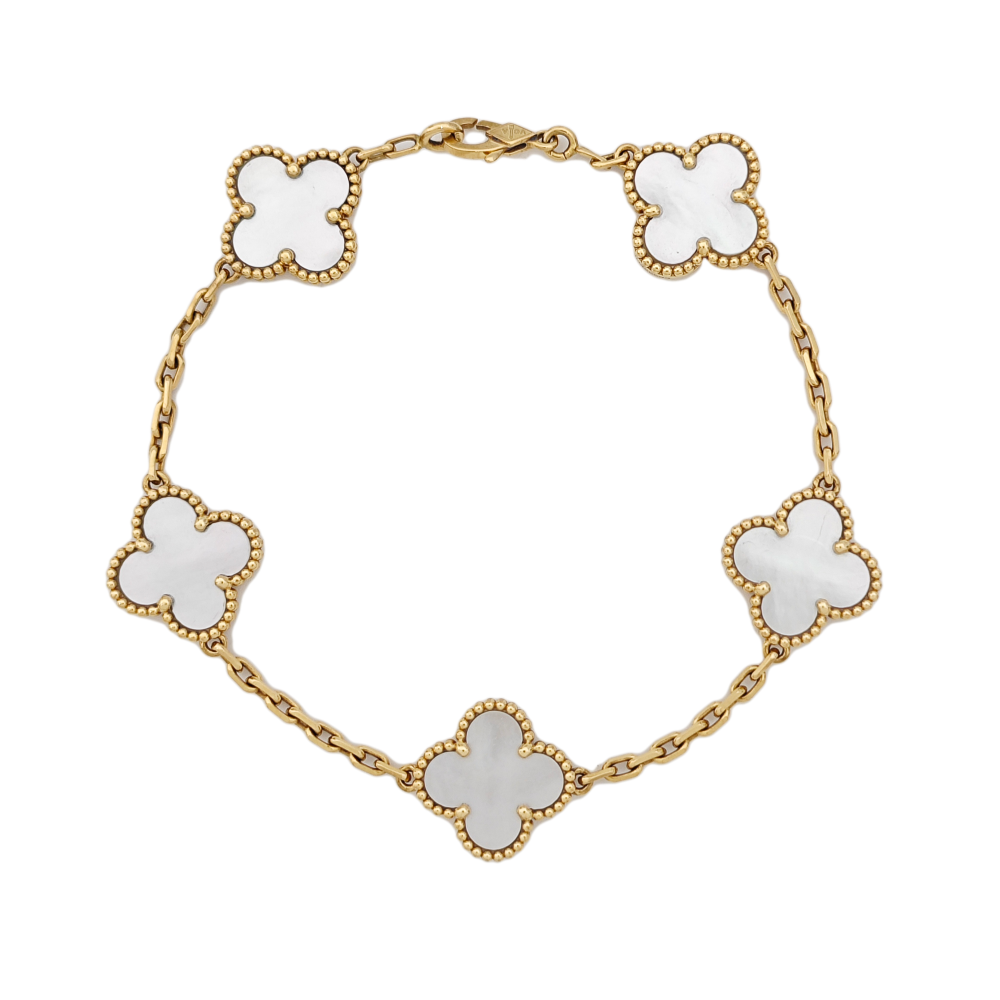 Vintage Alhambra 18k Gold Bracelet