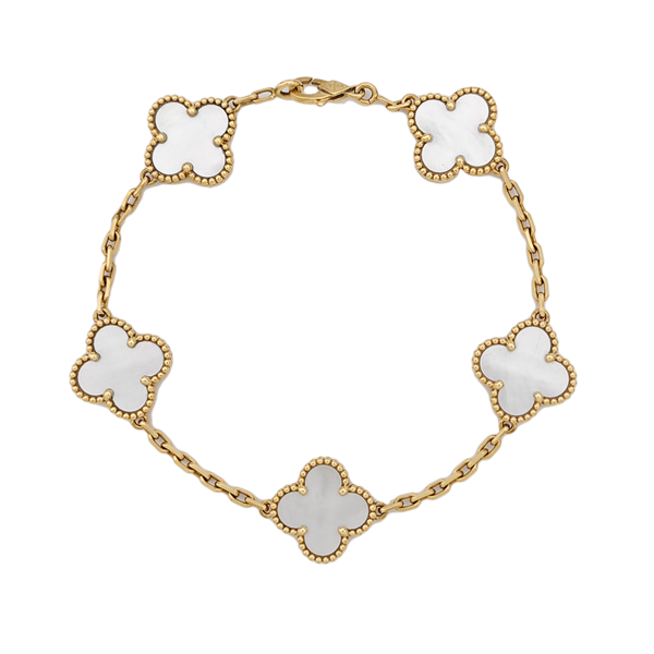 Vintage Alhambra 18k Gold Bracelet