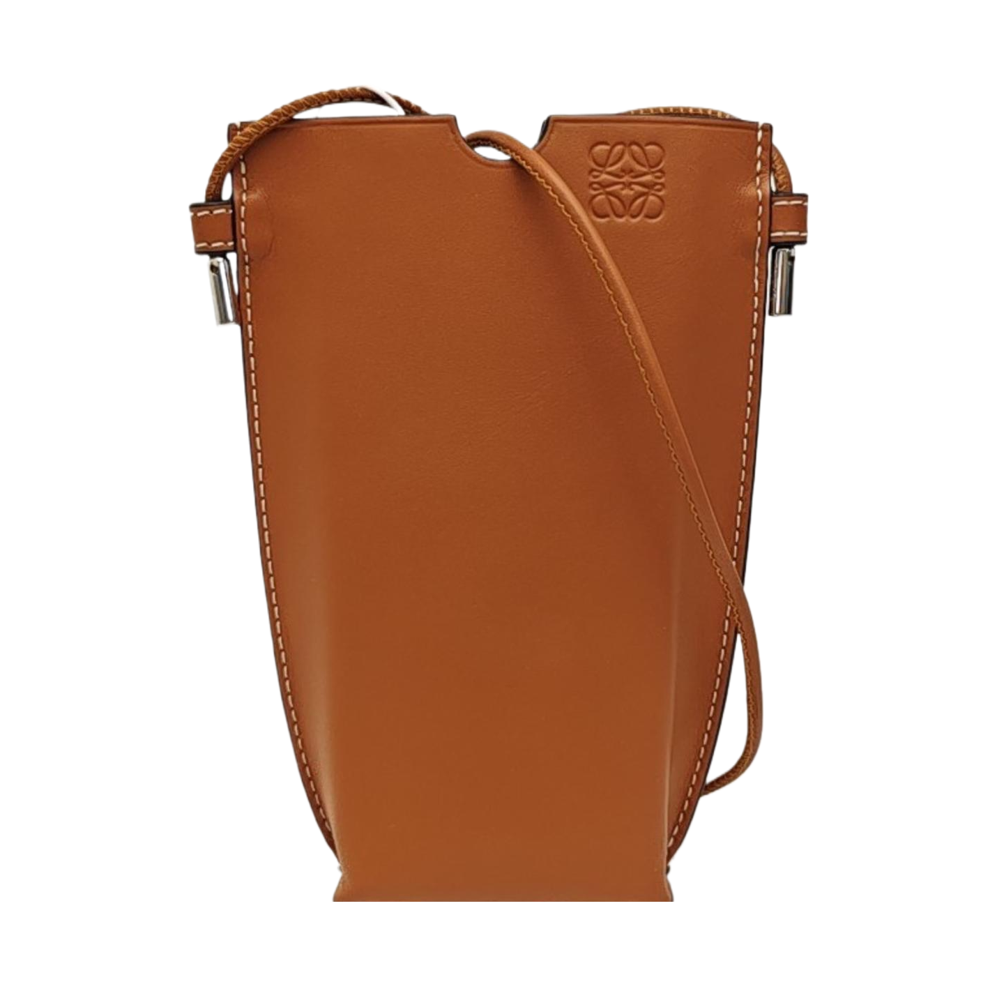 Calfskin Shoulder Bag Brown