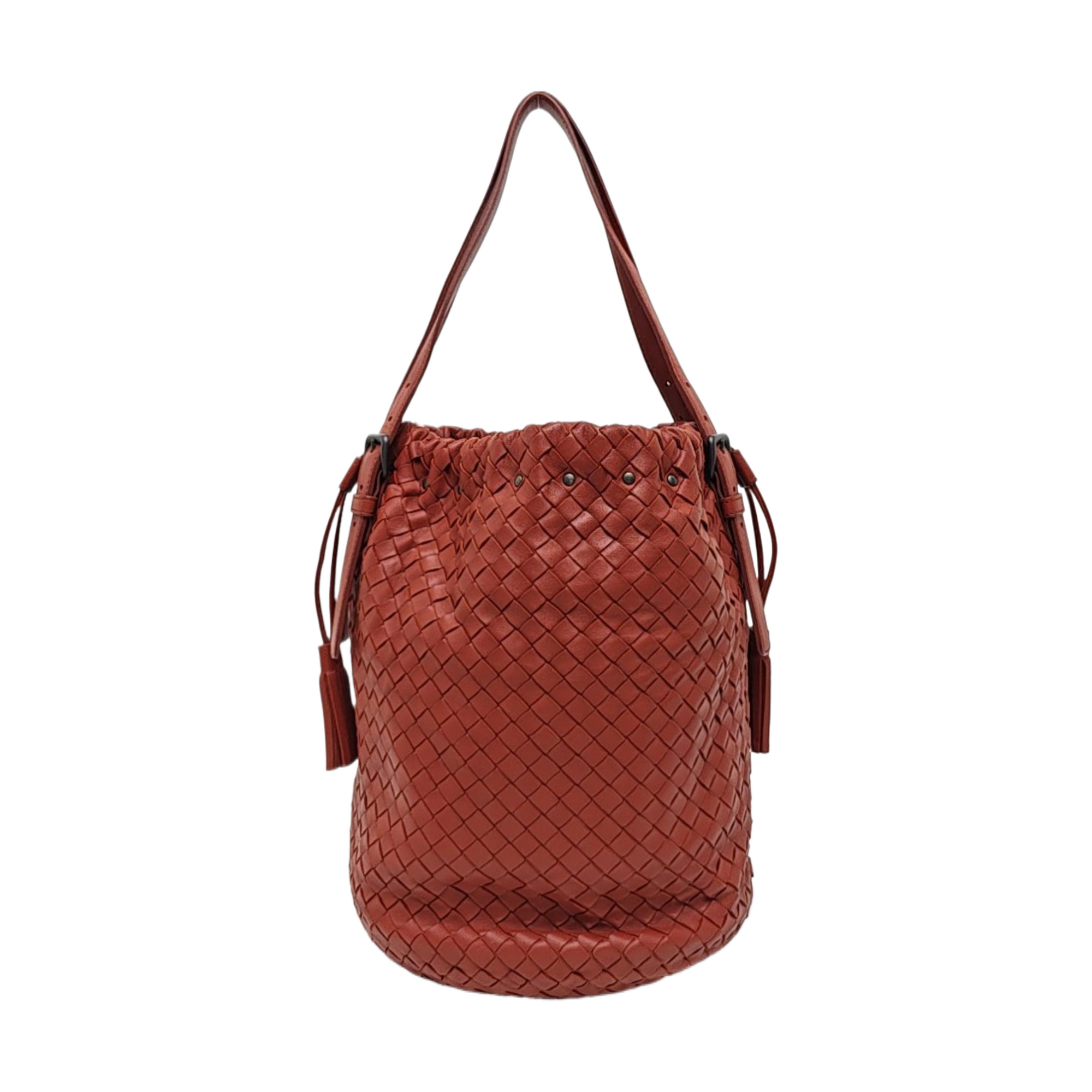 Lambskin Bucket Bag Red