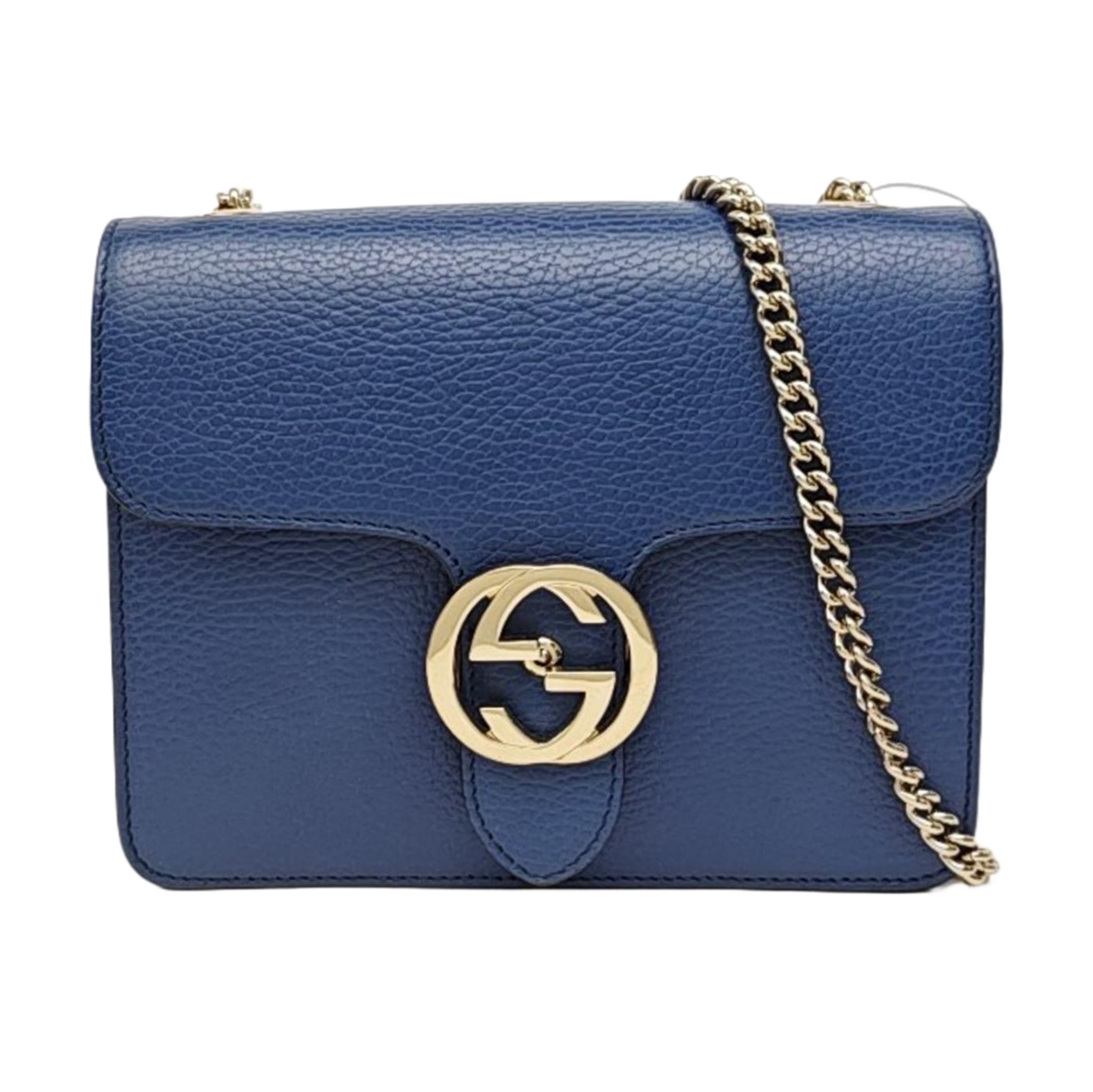 Interlocking G Small Calfskin Blue