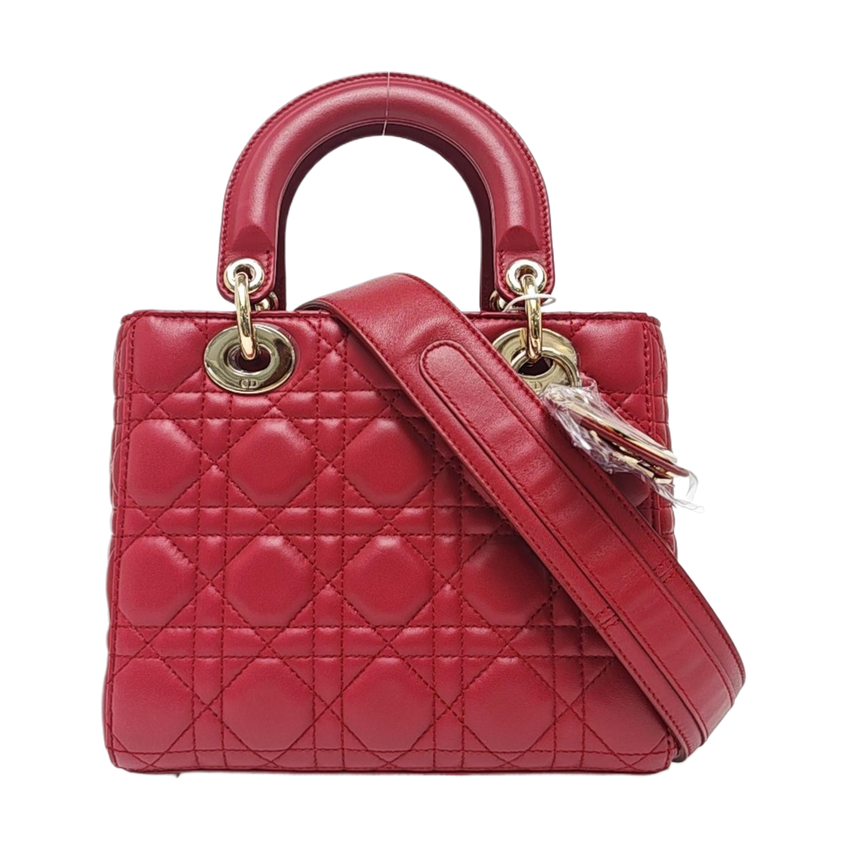 Lady Dior Small Cannage Lambskin Red