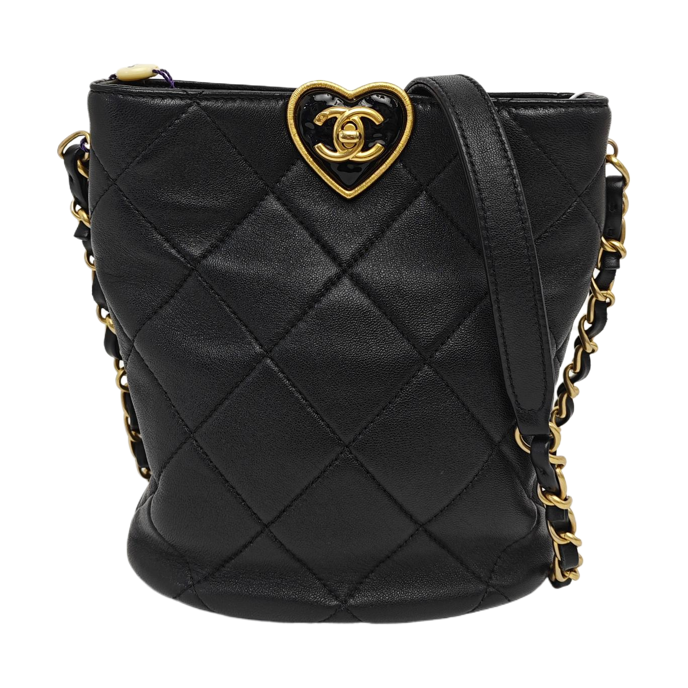 COCO LOVE Quilted Lambskin Black