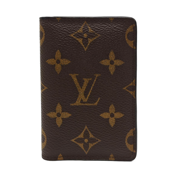 JAMES Monogram Coated Canvas Brown Card Holder