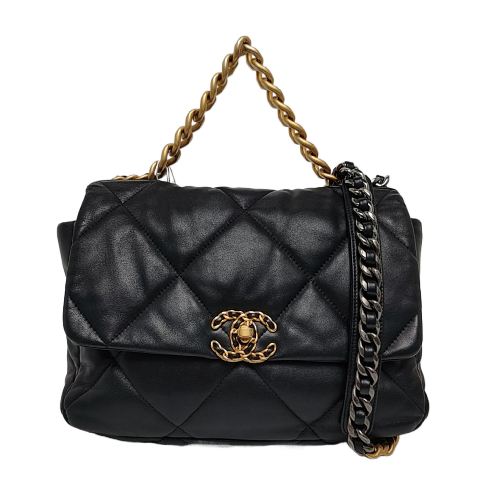 CHANEL 19 Medium Quilted Lambskin Black