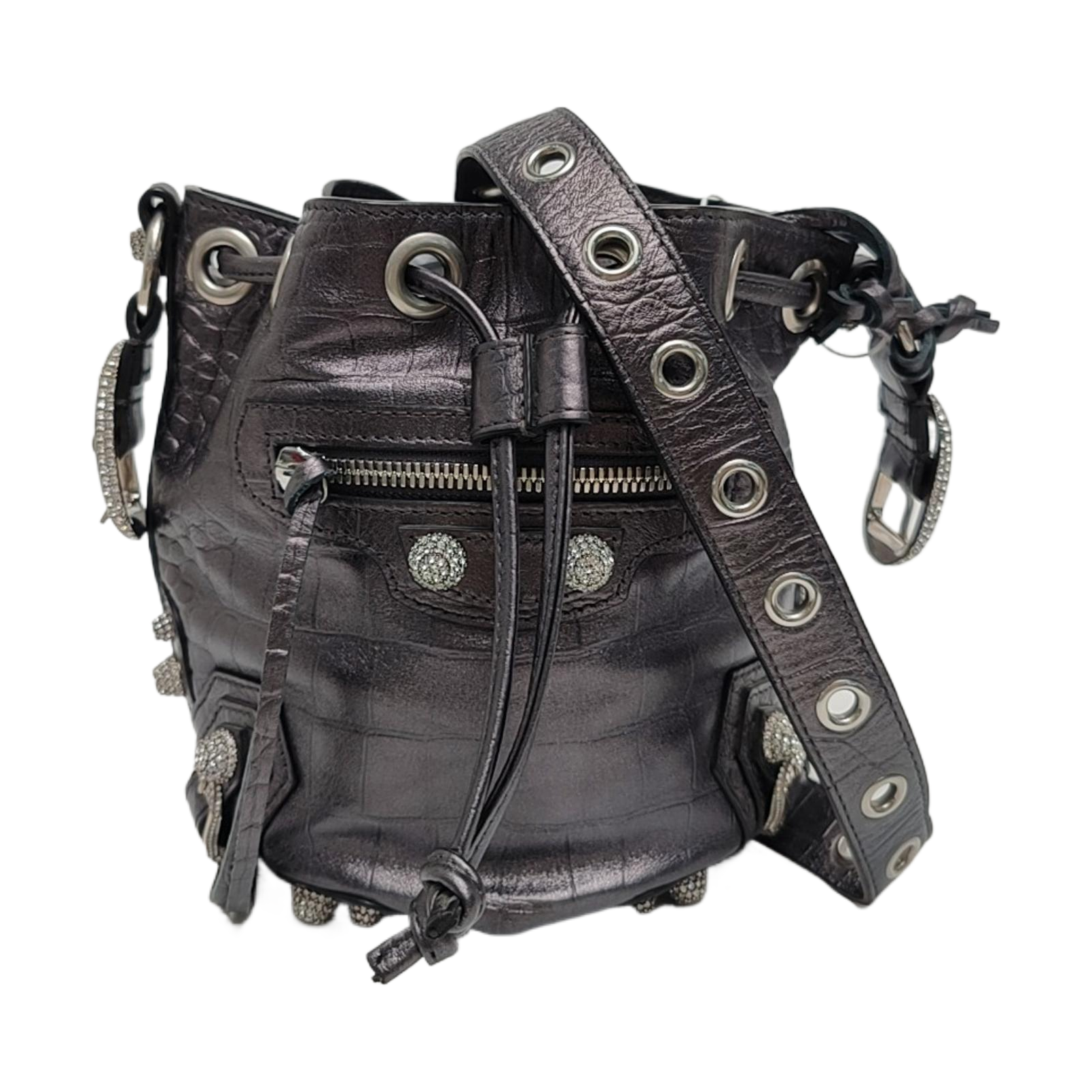 Le Cagole Mini Calfskin Gray