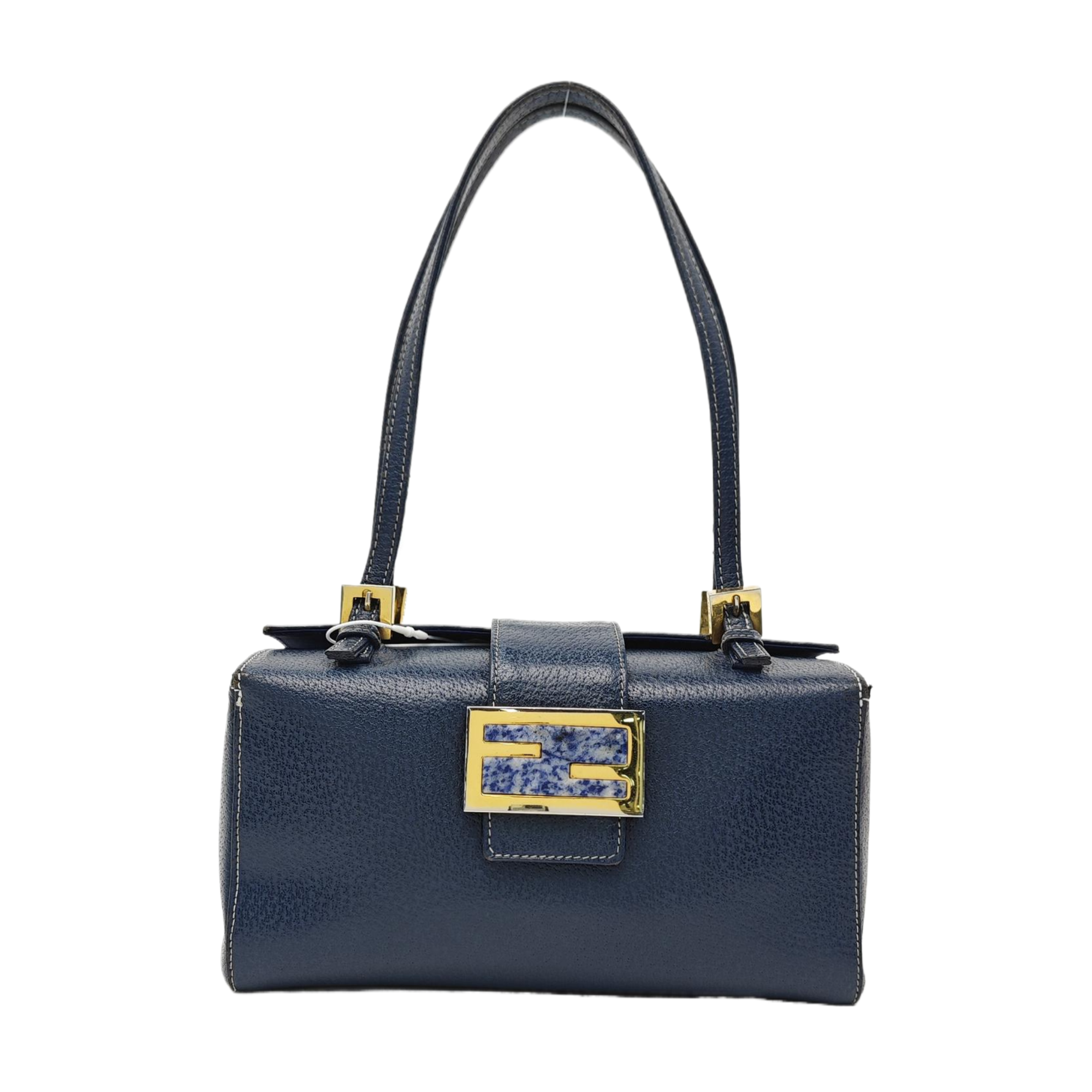 Calfskin Top Handle Bag Blue