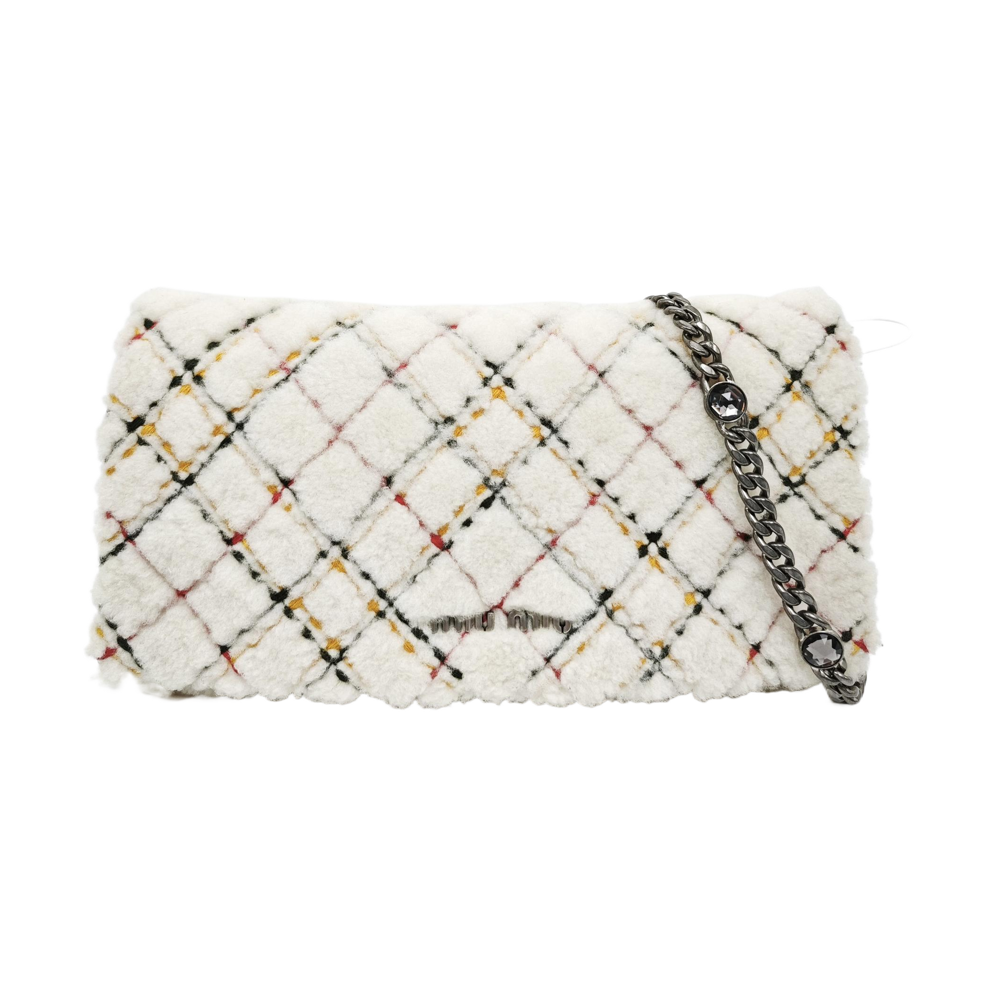 Fabric Shoulder Bag White