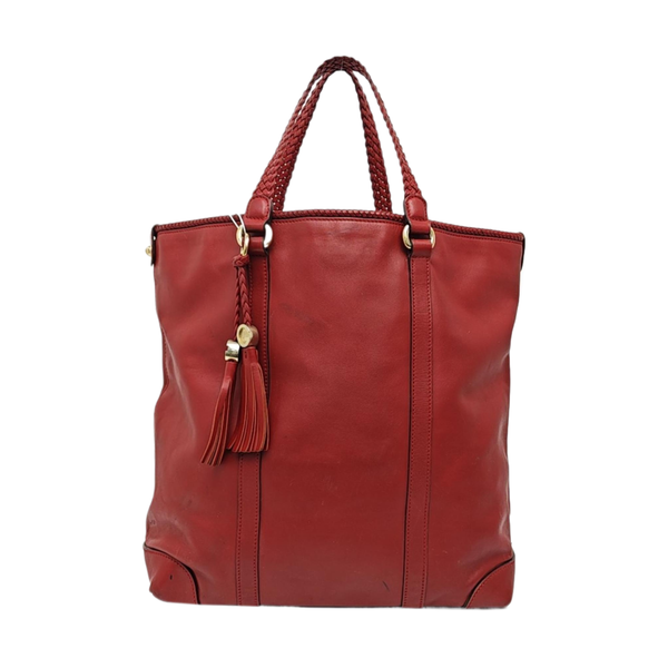 Calfskin Tote Bag Red