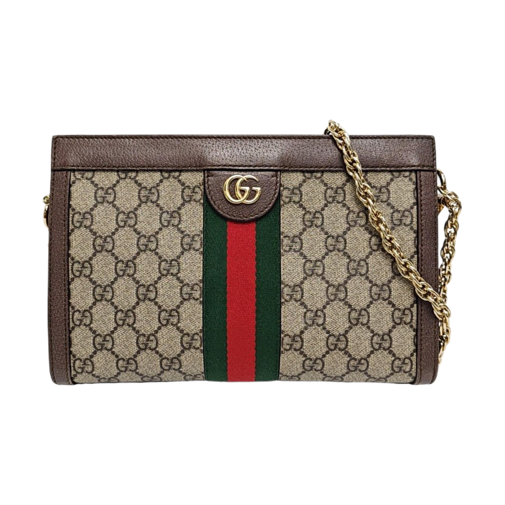 Authenticated pre-owned  Ophidia Small Monogram Coated Canvas Beige - Shoulder Bag at Looply