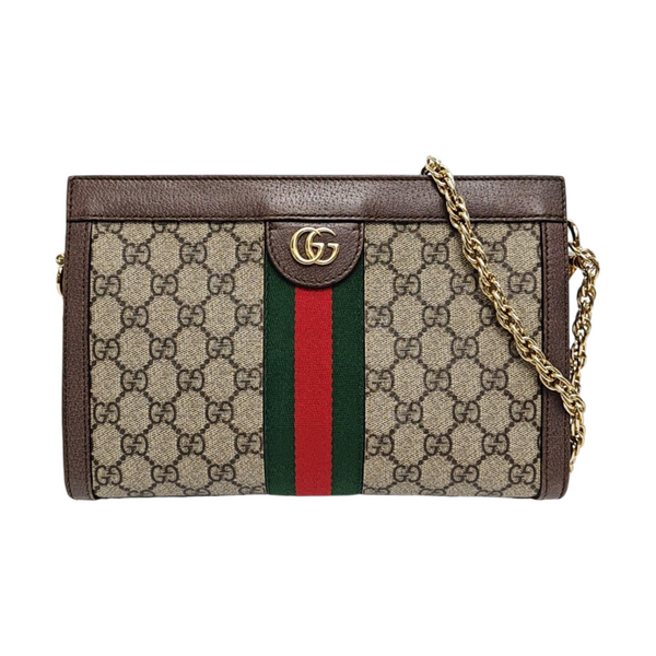 Authenticated pre-owned  Ophidia Small Monogram Coated Canvas Beige - Shoulder Bag at Looply