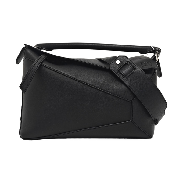Puzzle Medium Calfskin Black