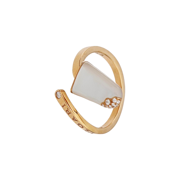 BVLGARI BVLGARI 18k Rose Gold White Ring EU 58