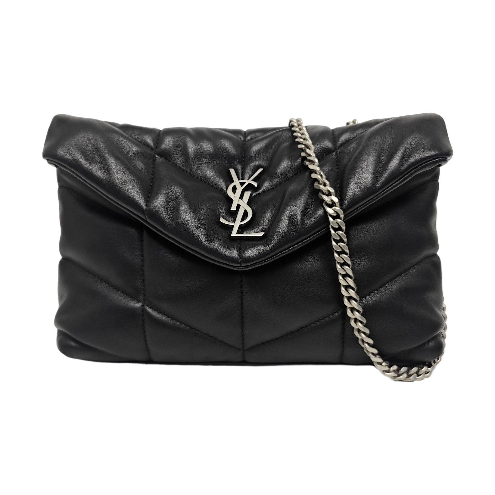 PUFFER TOY Mini Quilted Lambskin Black