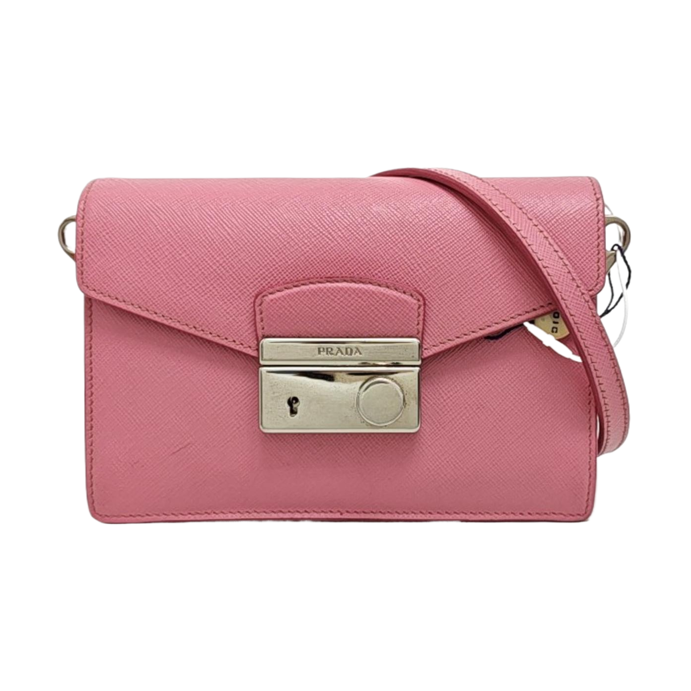 Bolso Sound de piel de becerro Saffiano rosa