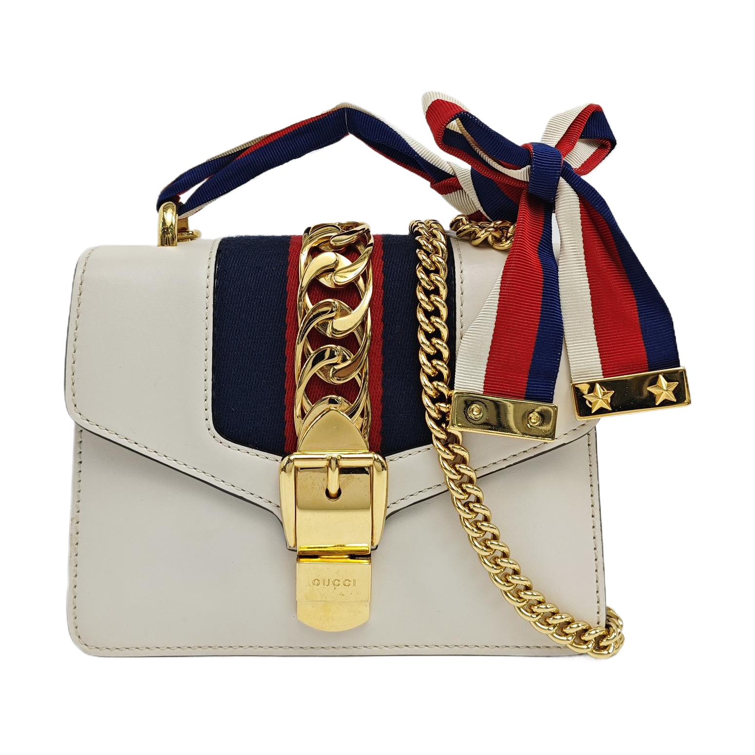 Sylvie Mini Calfskin White