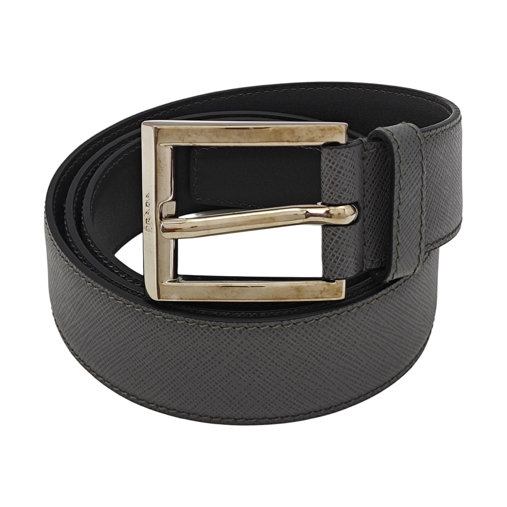 Leather Belt Gray