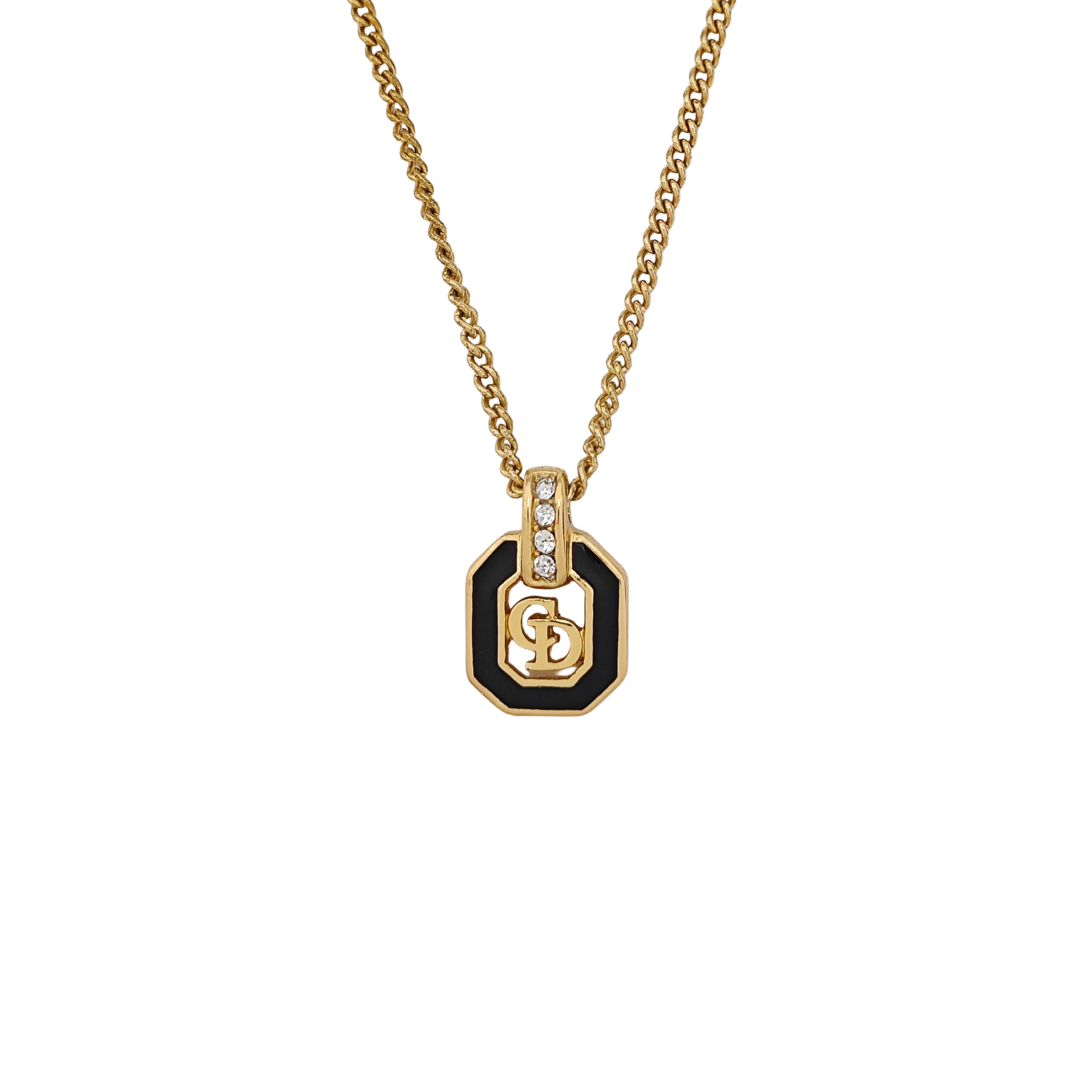 Petit CD Metal Gold Necklace
