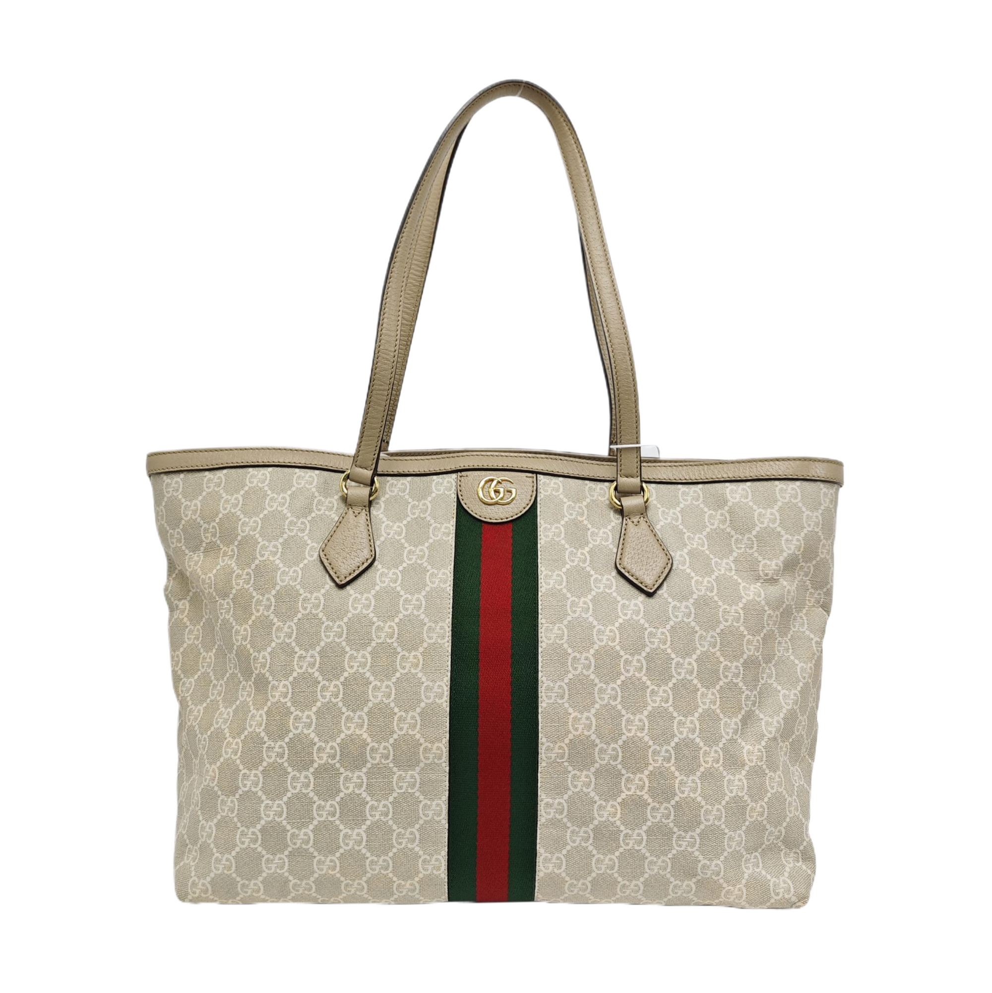 Ophidia Medium Monogram Coated Canvas Beige