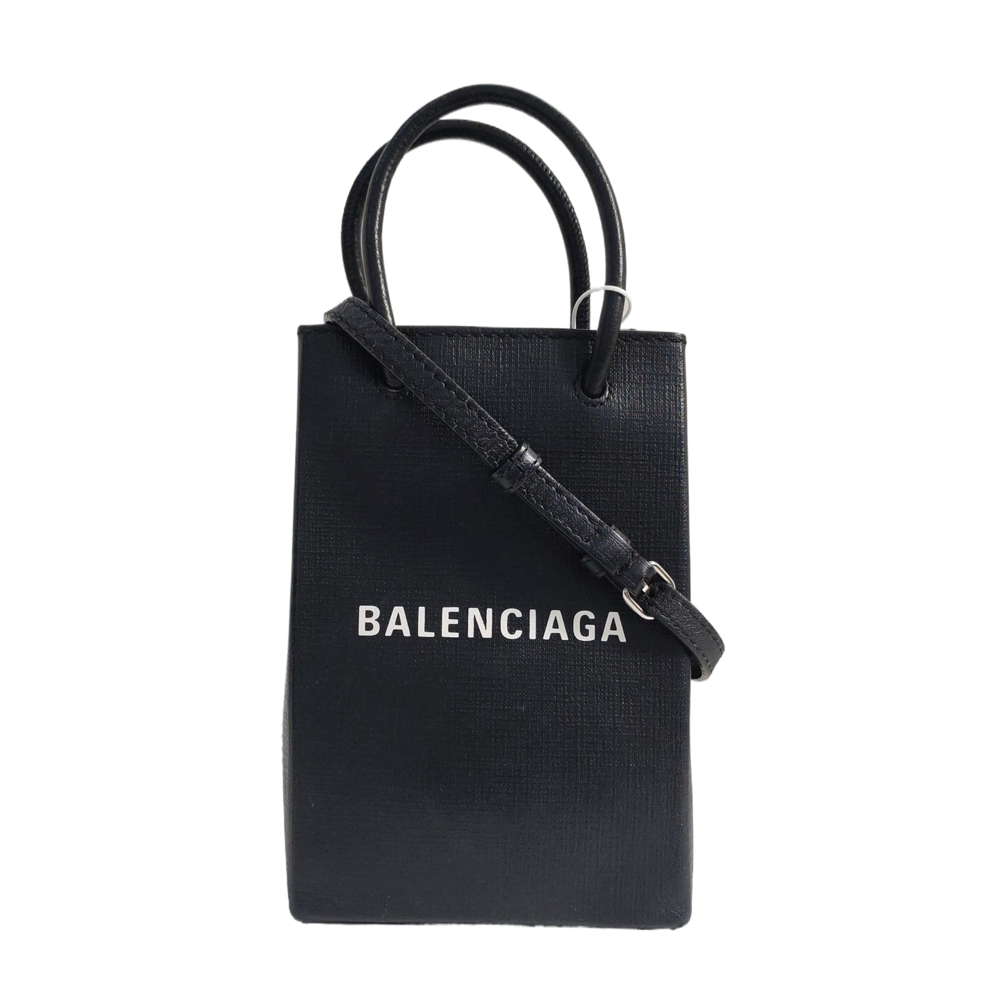 Shopping Bag Calfskin Black