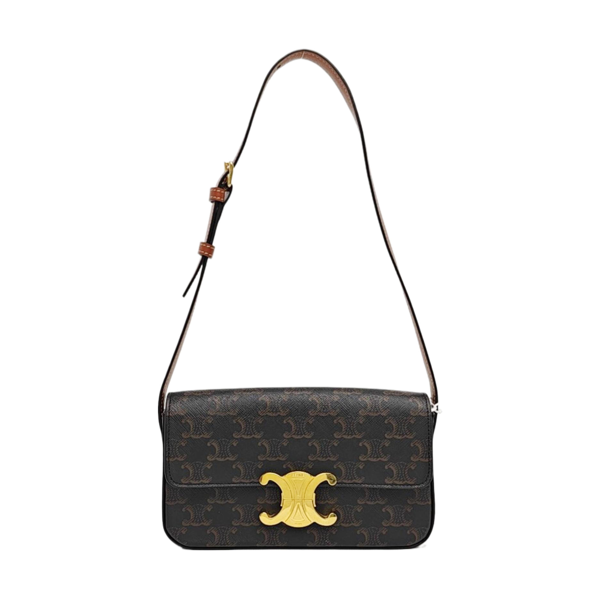 TRIOMPHE Small Coated Canvas Brown