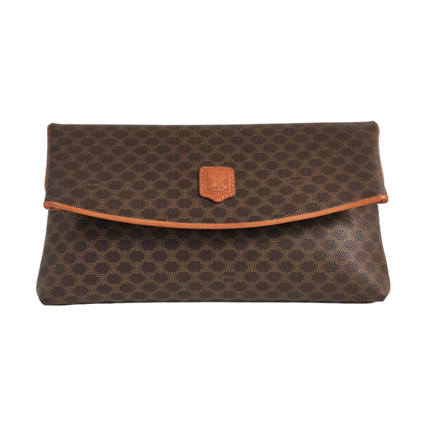 MACADAM CLUTCHES Coated Canvas Brown