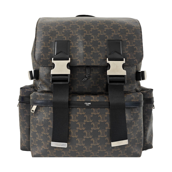 Coated Canvas Backpack Brown