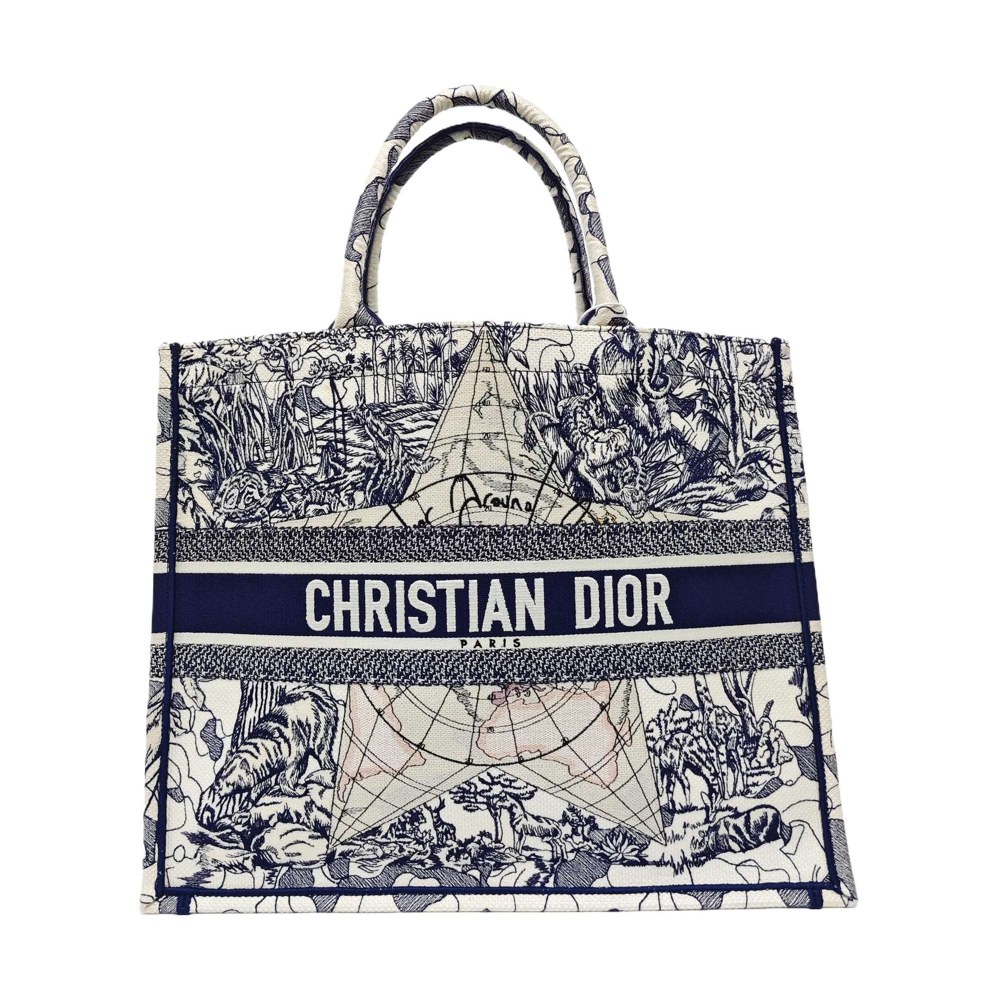 Book Tote Large Canvas Blue