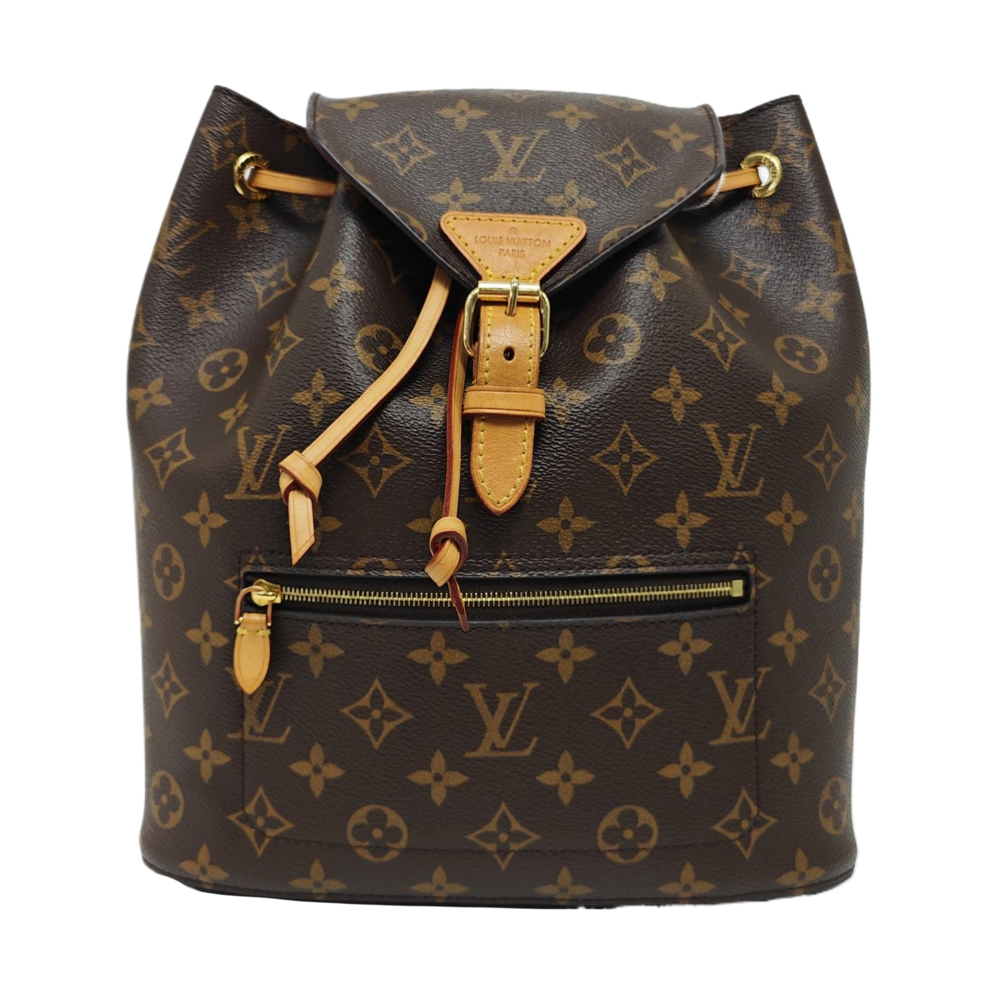 MONTSOURIS MM Monogram Coated Canvas Brown