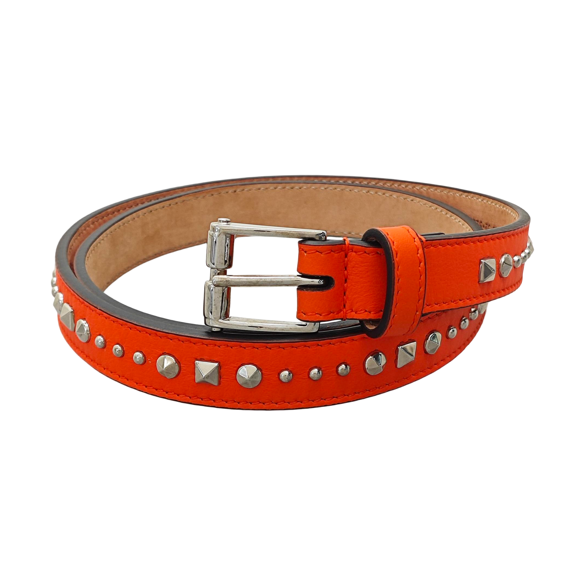 Leather Belt Orange