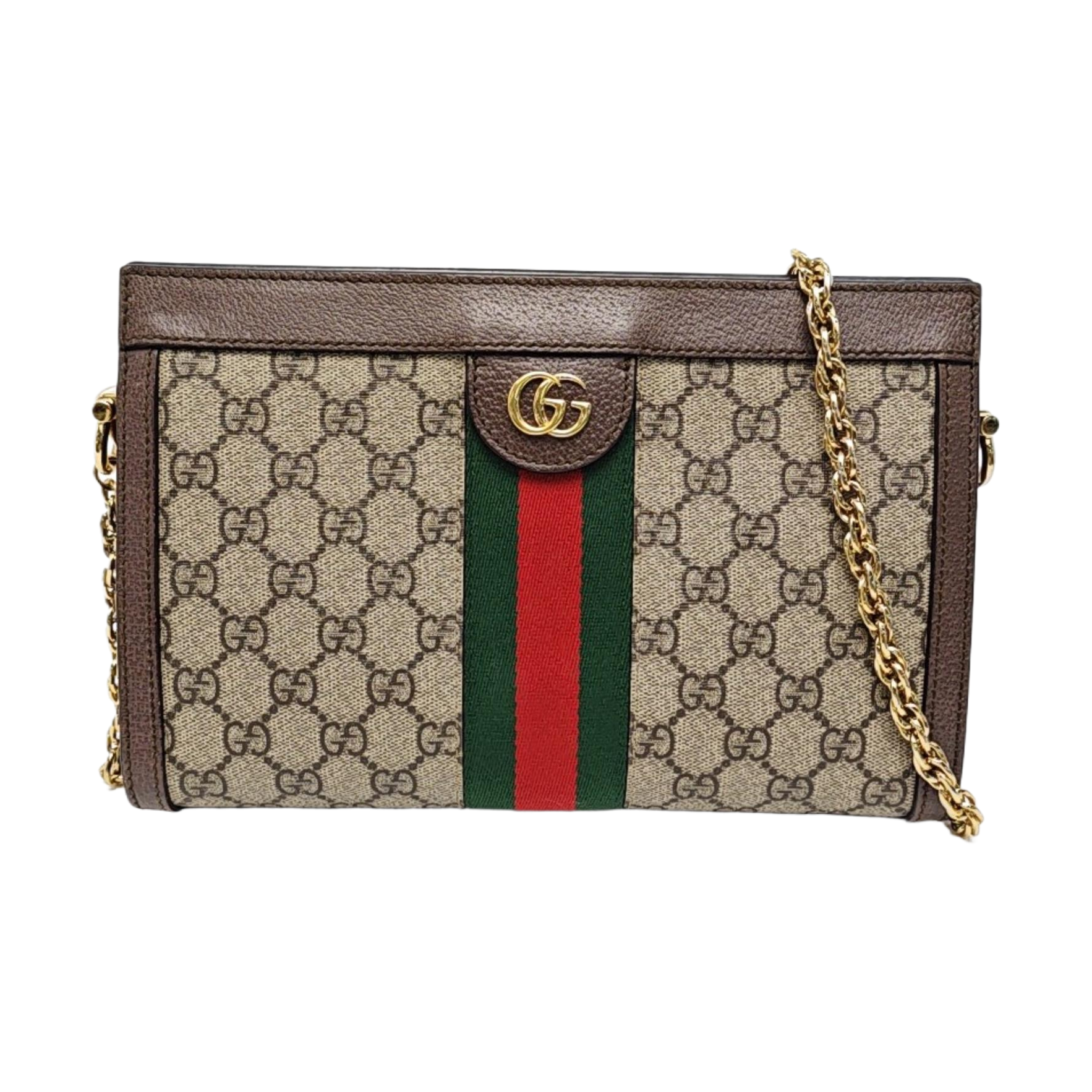 Ophidia Small Monogram Coated Canvas Beige