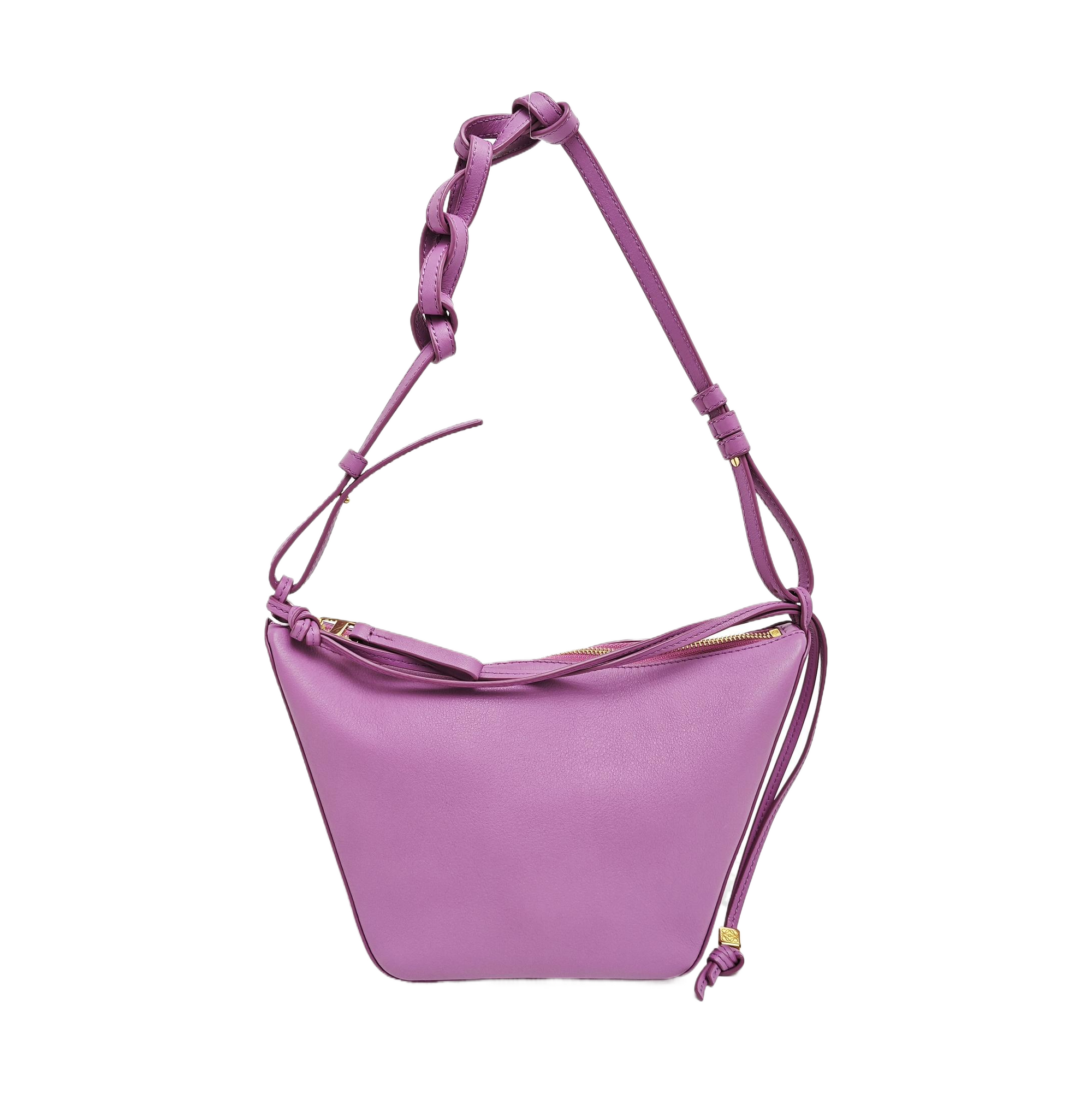 Calfskin Top Handle Bag Purple
