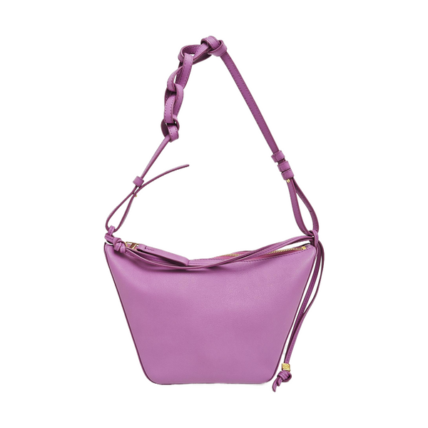 Calfskin Top Handle Bag Purple