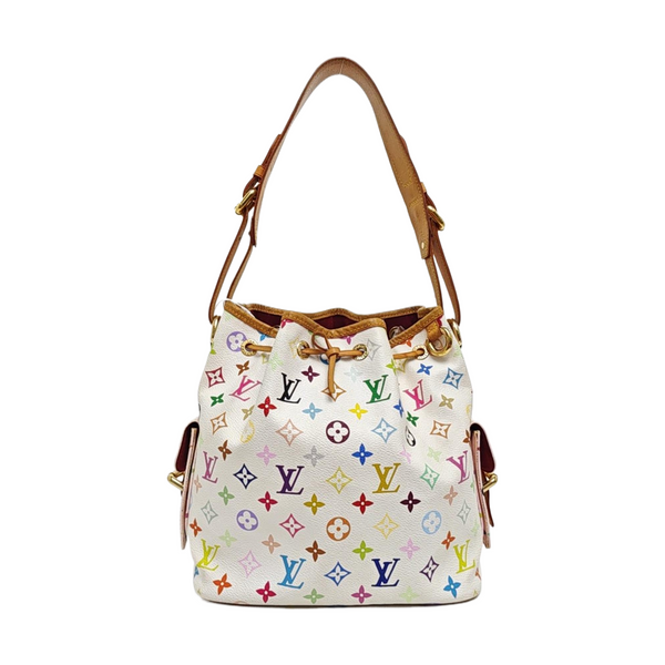 LV × TM NÉONOÉ MM Monogram Coated Canvas White