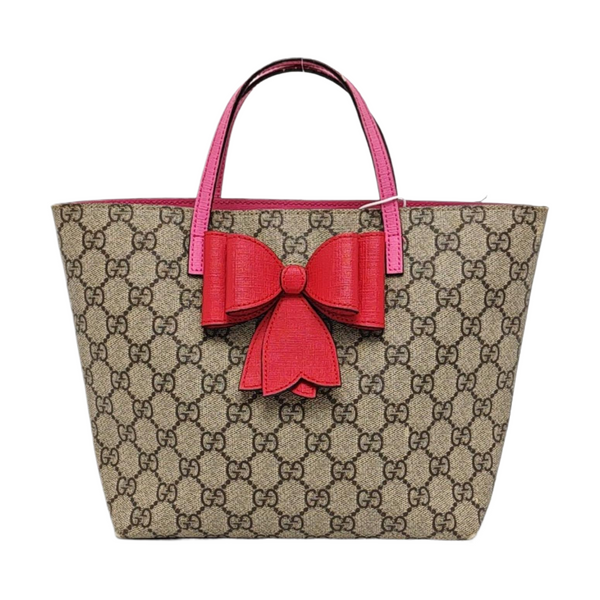 Children’s GG Bucket Monogram Coated Canvas Beige