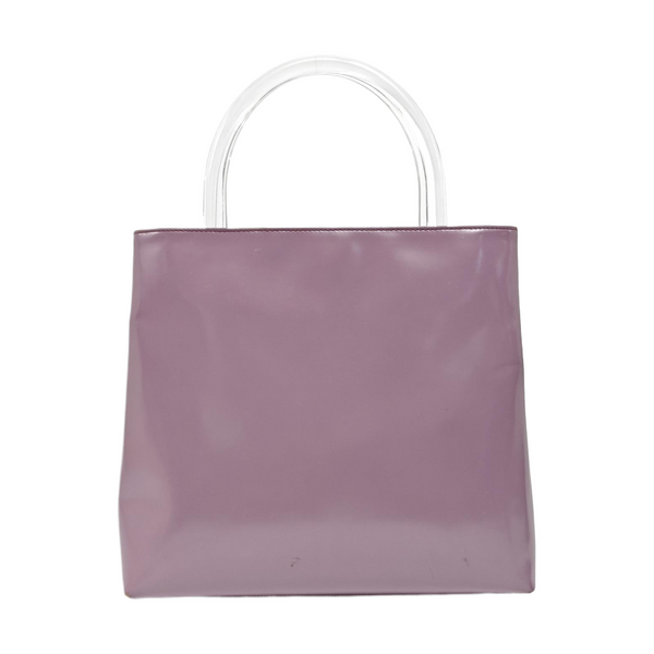 Calfskin Top Handle Bag Purple