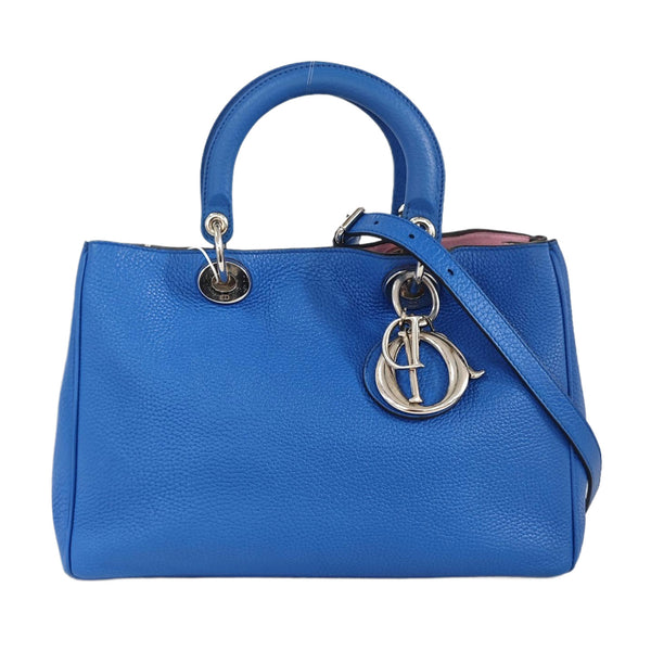Authenticated pre-owned  Diorissimo Calfskin Blue - Tote Bag at Looply