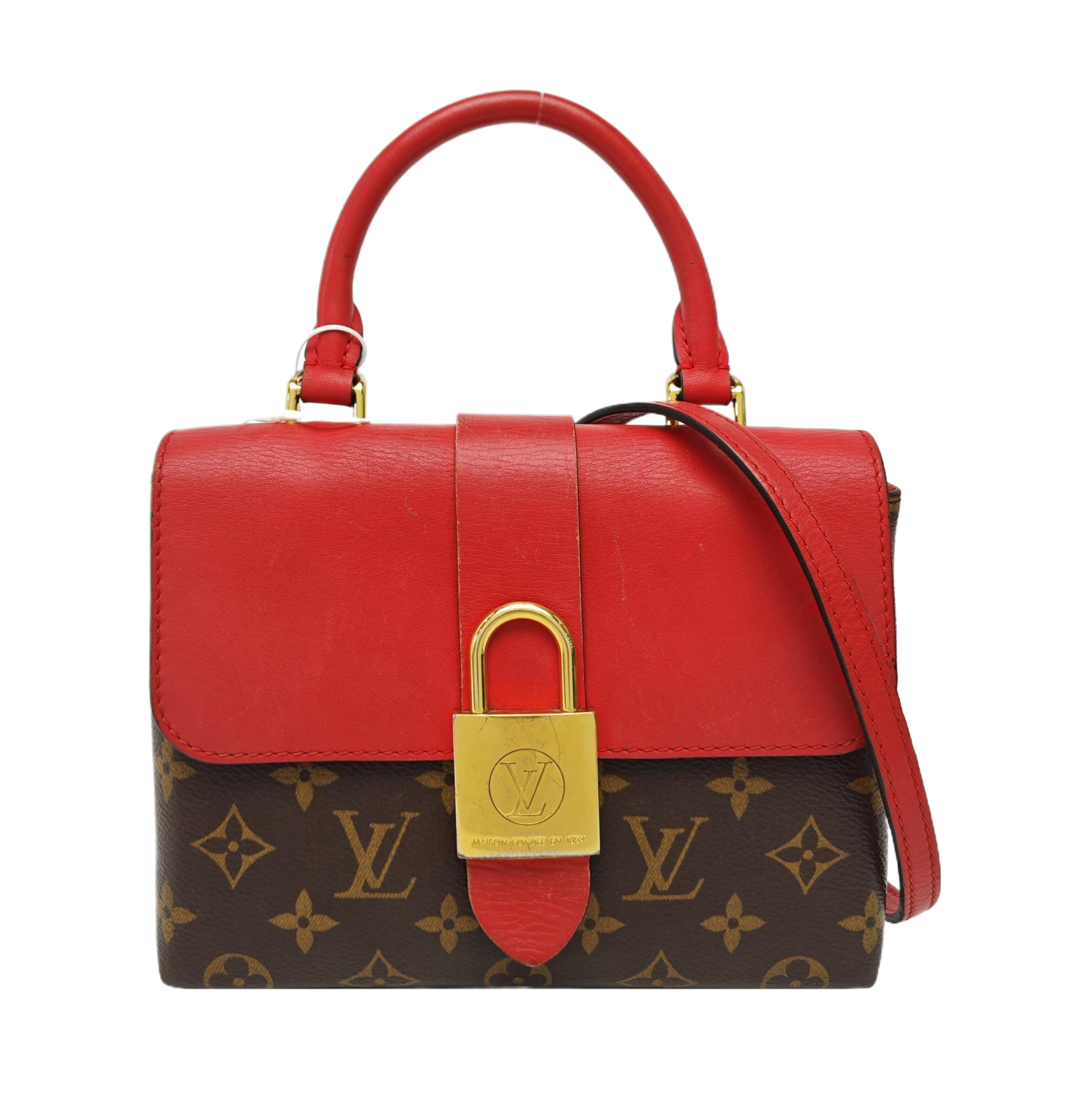 LOCKY BB Monogram Coated Canvas Red