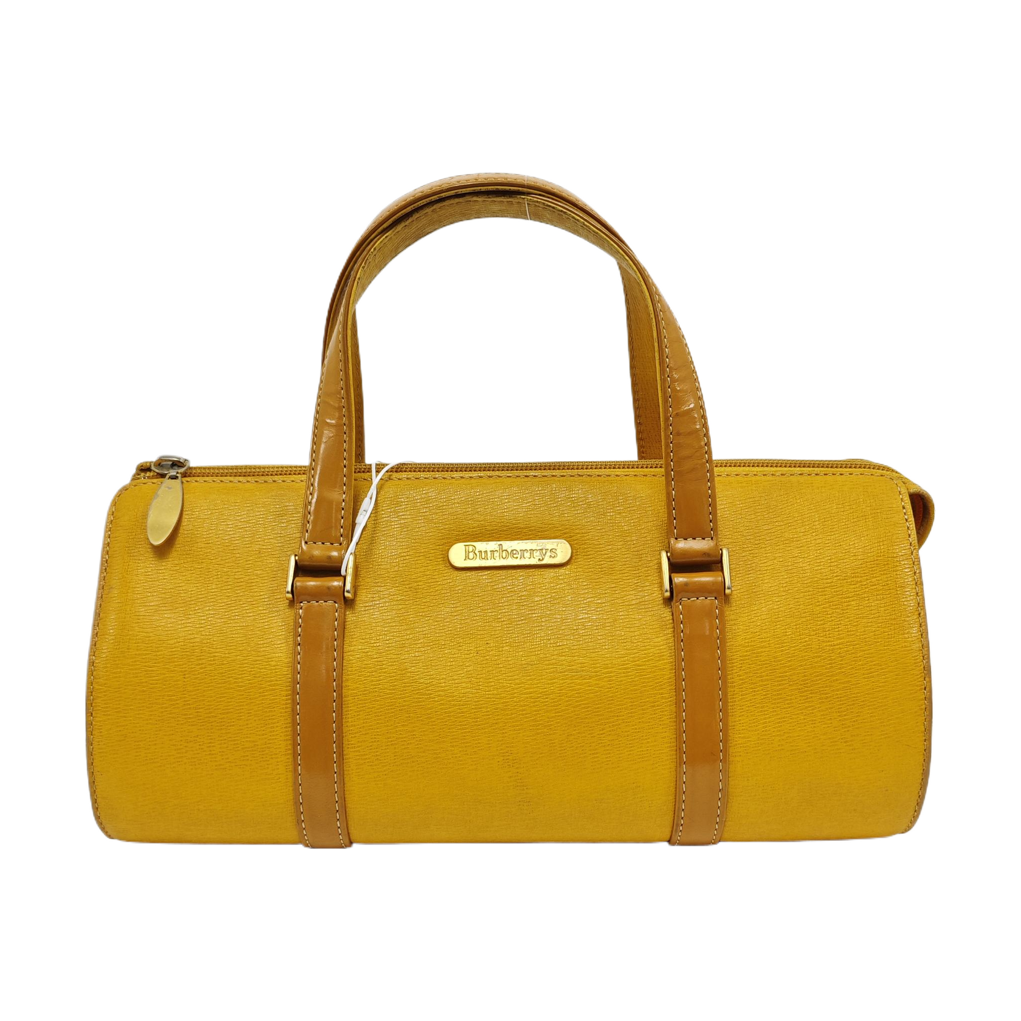 Calfskin Top Handle Bag Yellow
