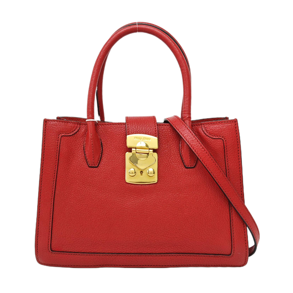 Calfskin Crossbody Bag Red