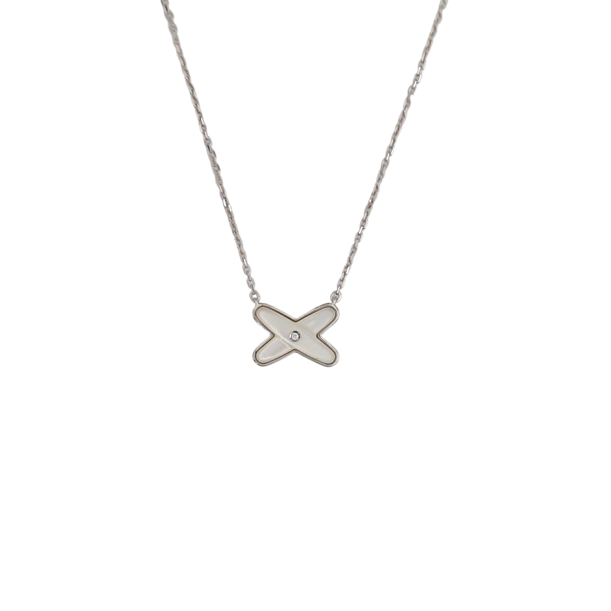 Jeux De Liens 18k White Gold Silver Necklace
