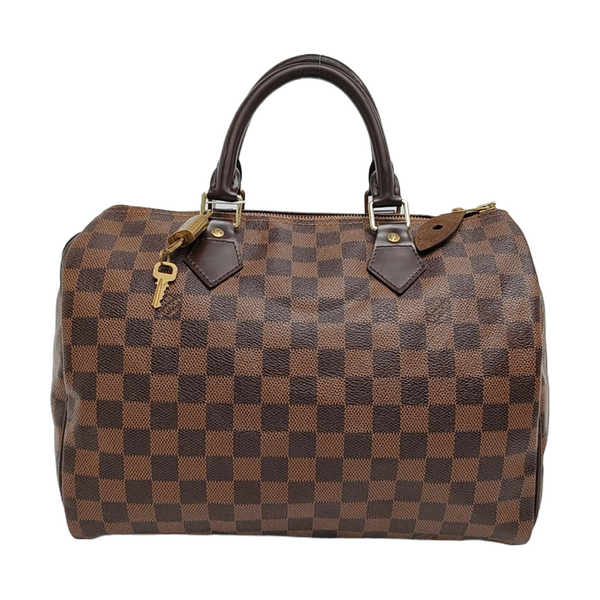 SPEEDY 30 Damier Ebene Coated Canvas Brown