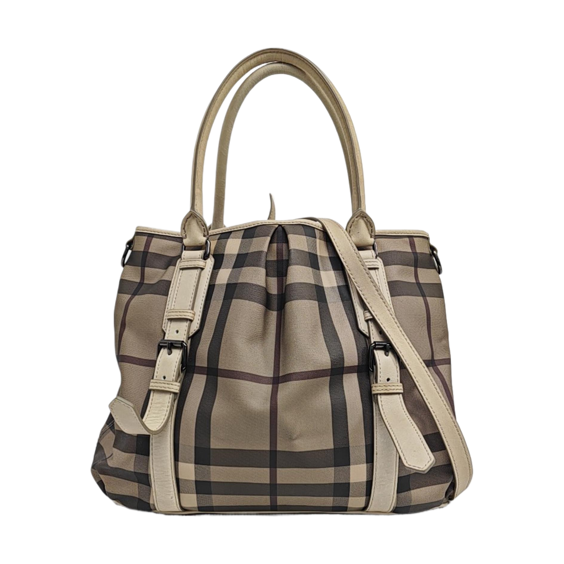 Coated Canvas Tote Bag Gray