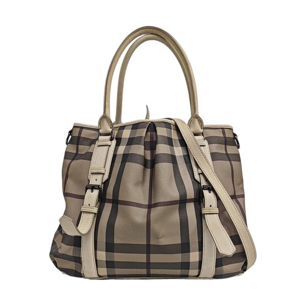 Coated Canvas Tote Bag Gray