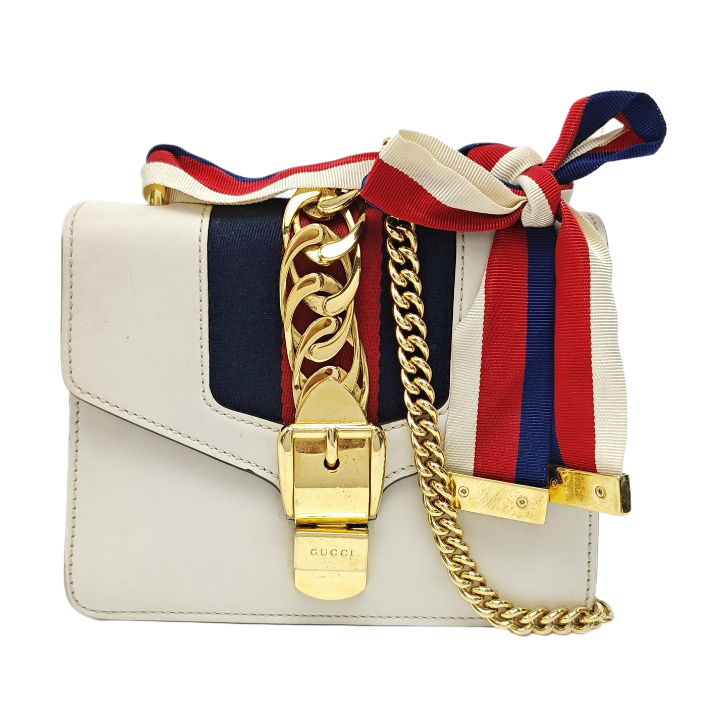 Sylvie Mini Calfskin White