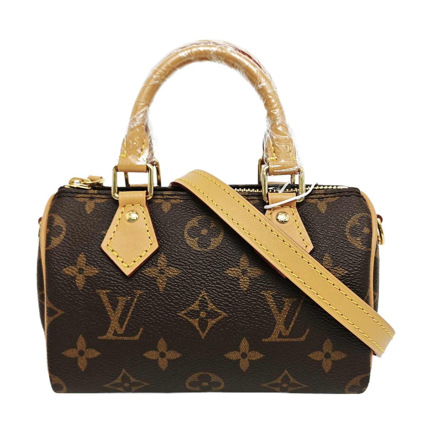 SPEEDY Nano Monogram Coated Canvas Brown
