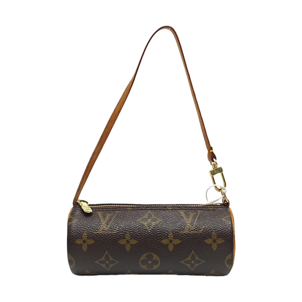 PAPILLON Mini Monogram Coated Canvas Brown