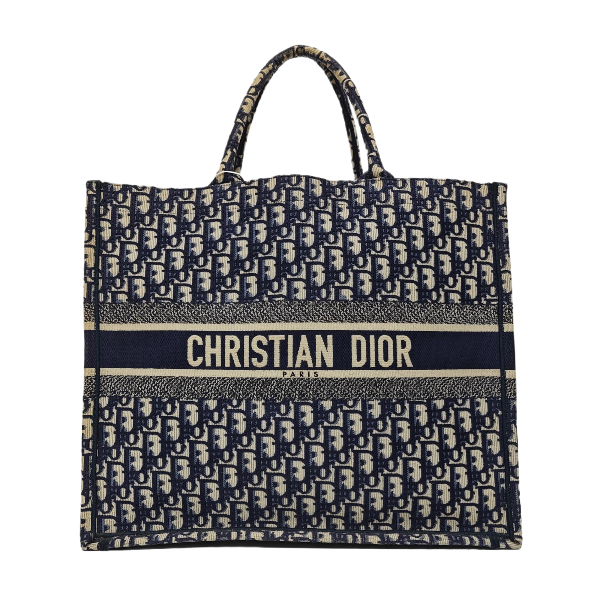 Book Tote Large Oblique Canvas Blue